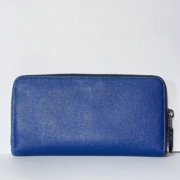 *HTF COLOR* COACH Accordion Zip Wallet In Crossgrain Leather - Picture 2 of 11